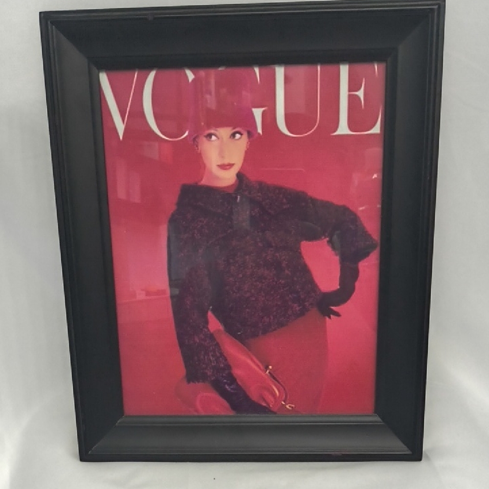 1956 Vintage framed Norman Parkinson photograph of the red rose Vogue